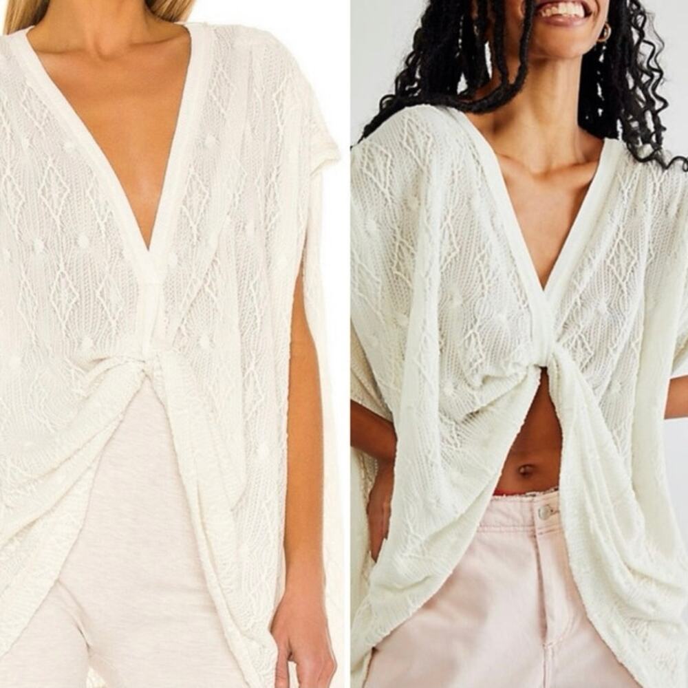 Free People Show Off Tee In Gardenia